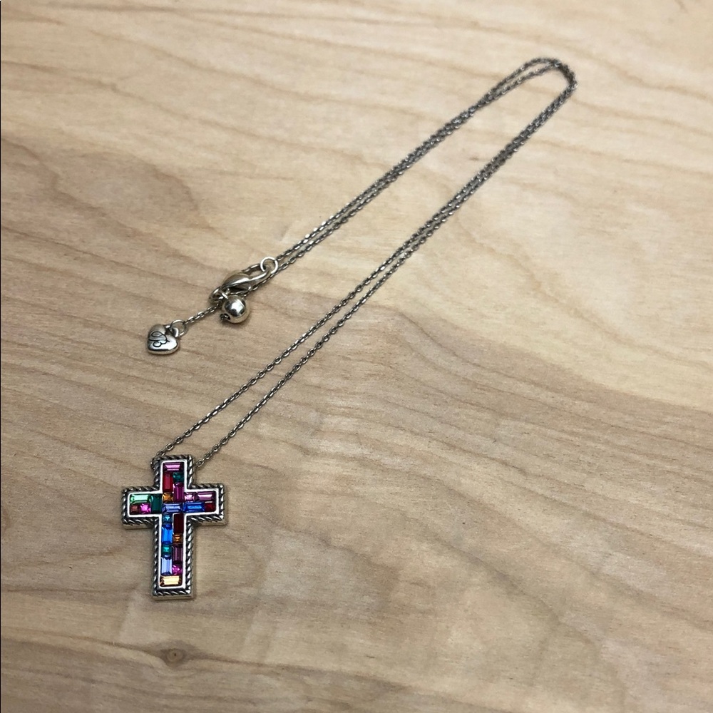 Brighton St Michel Multicolor Cross Necklace